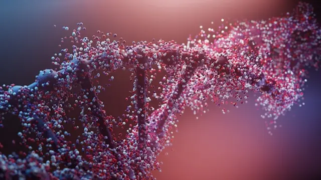 DNA-Doppelhelix als Symbol für Biotechnologie und Medizinforschung